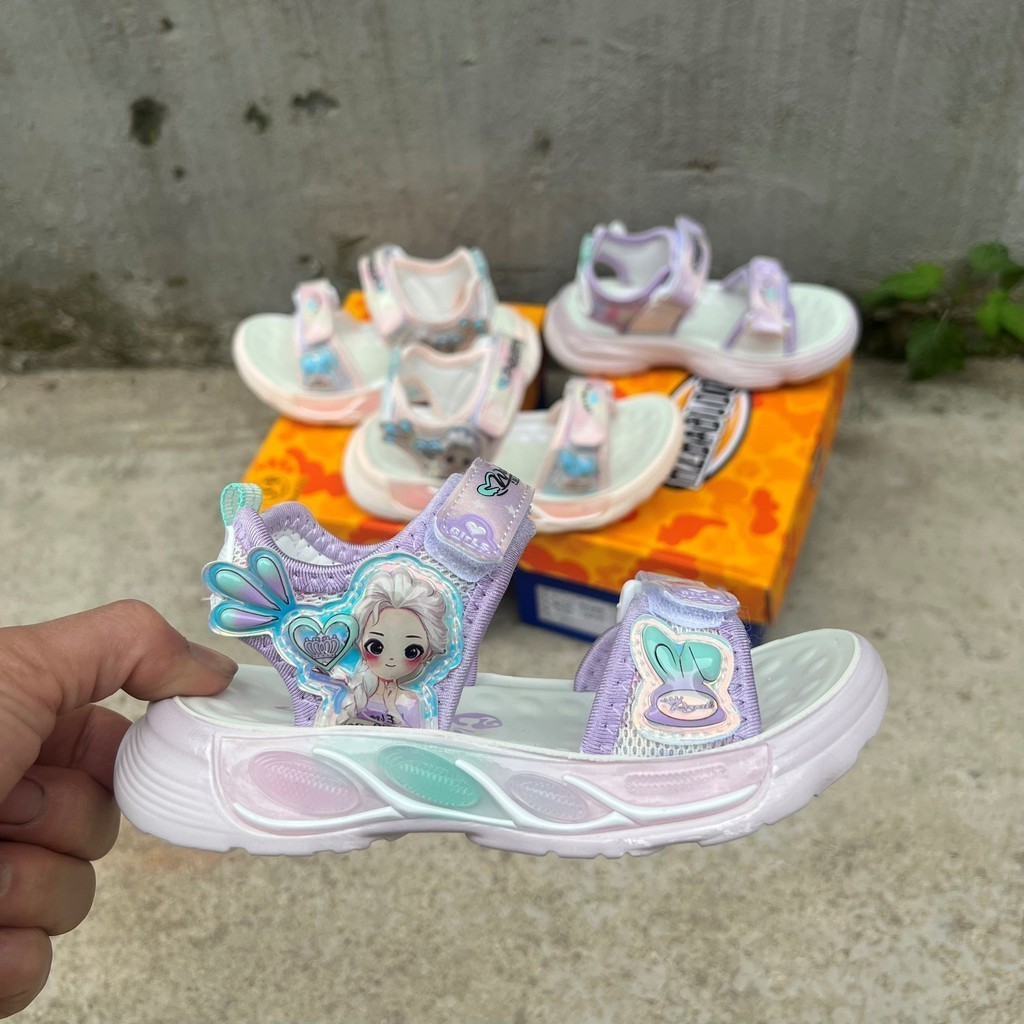 sandal bé trai bé gái dép quai hậu cho bé êm chân khâu đế công chúa chống tượt QCCC full box size đại A12 B12