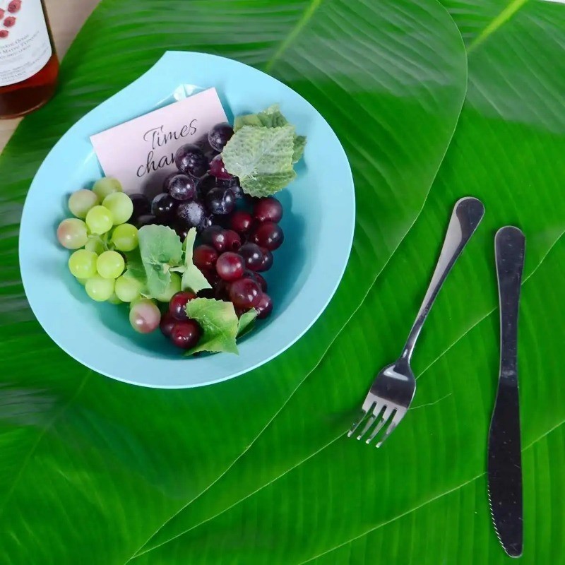 Dành Cho Chủ Đề Bãi Biển Rừng Hawaii - Mô Phỏng Trang Trí Bàn Nhiệt Đới - Thảm Bộ Đồ Ăn Lá Chuối Nhân Tạo - Tấm Lót Lá Cây Cọ Chống Thấm Nước - Đồ Dùng Tiệc Cưới Tại Nhà