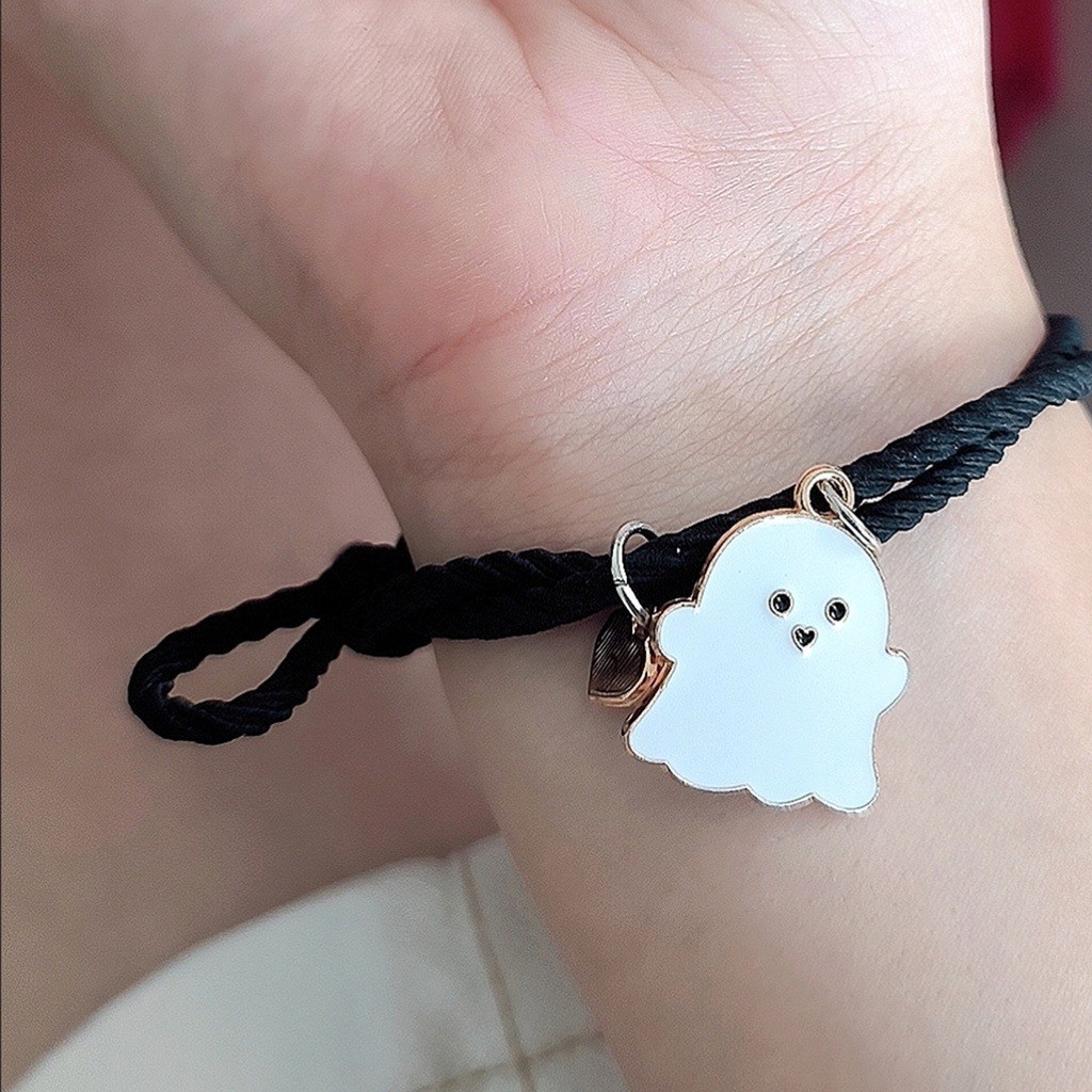 Cặp Đôi Đen Trắng Ma Vòng Tay Tình Yêu Nam Châm Thu Hút Vòng Tay Đầu Dây Chị Em Người Bạn Thân Nam Châm Vòng Tay Trang Sức Thời Trang Phụ Kiện