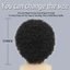 DELMER Afro Tóc Giả, Jumbo Big Kinkly Xoăn Tóc Giả, Sợi Nhiệt Độ Cao Rock Ngộ nghĩnh Đảng 70 Tổng Hợp Tóc Giả Cho Nam Da Đen