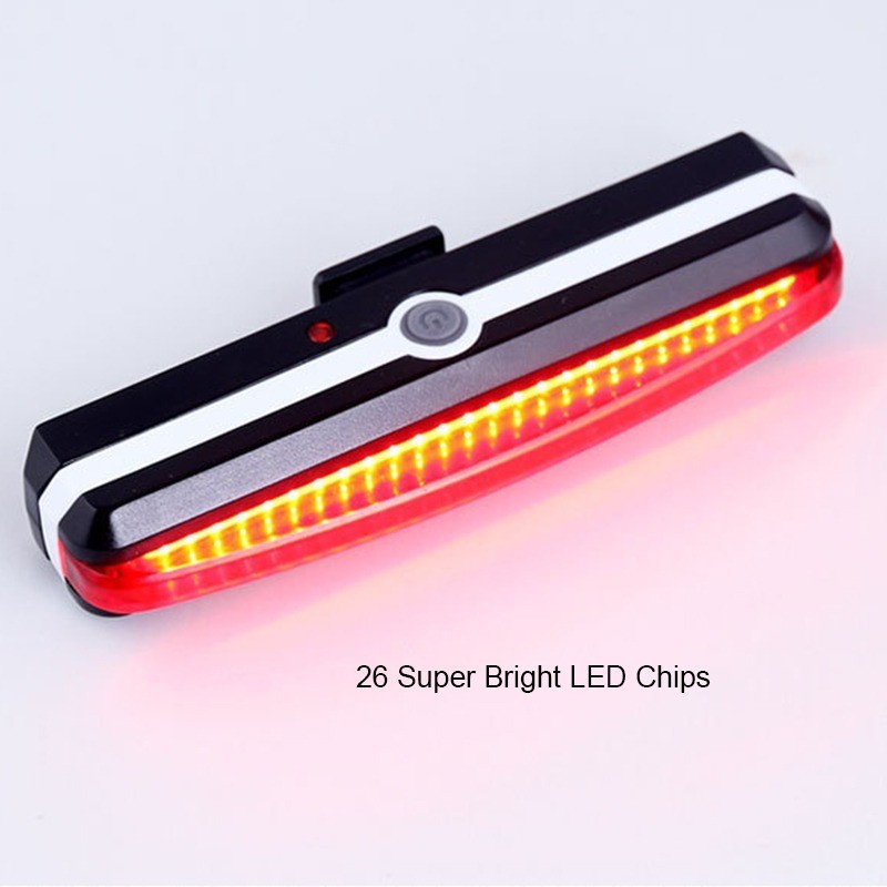 Đèn hậu xe đạp BUCKLOS Chiếu sáng mạnh mẽ Đèn hậu xe đạp Đèn hậu phía sau USB có thể sạc lại Đèn cảnh báo đi xe đạp Một phần