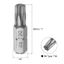 FANIELLAPOWELL 1 Mũi Torx, Mũi điều khiển vít dài 25mm bằng thép hợp kim S2, Dụng cụ cầm tay T6-T40 1 / 4 Inch Chuôi lục giác Bộ tuốc nơ vít đầu sao 6 điểm