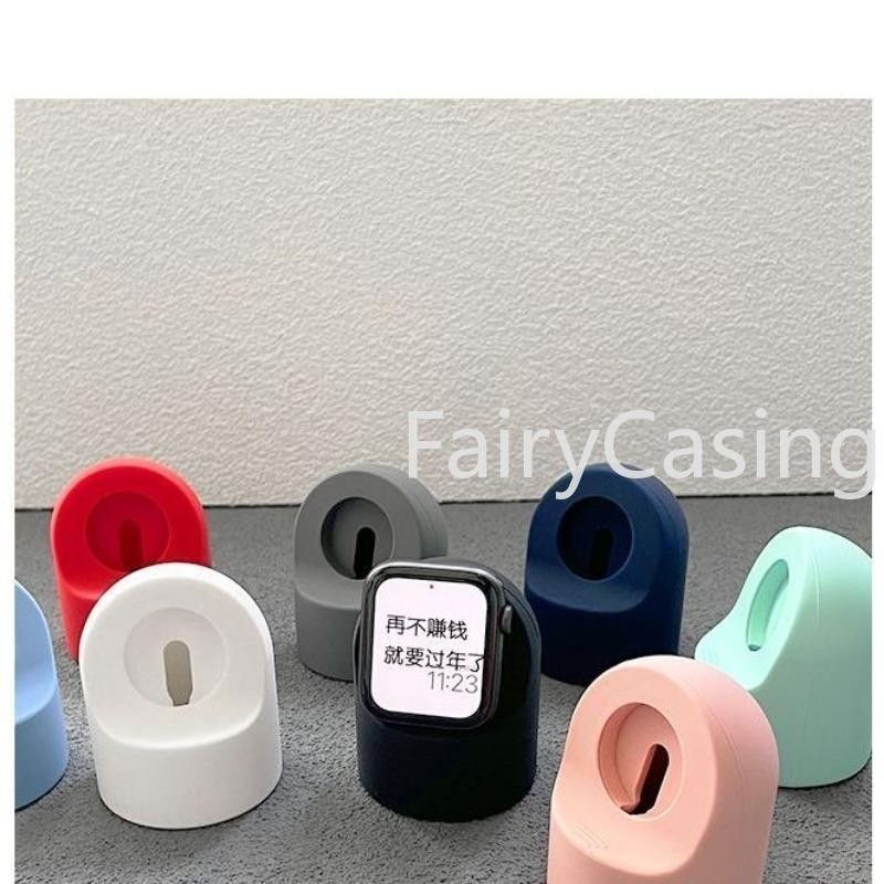 Giá đỡ sạc gắn đế silicon cho Apple Watch 46MM Ultra 3 2 1 49MM Series 11 10 9 8 41MM 45MM 40MM 44MM 42MM 38MM 6 5 4 3 2 SE band 42mm 44mm 40mm Giá đỡ cáp sạc