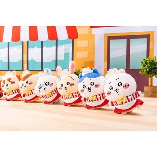 PS1 Chiikawa Nhà Hàng Series Sang Trọng Búp Bê Quà Tặng Cho Bé Gái Túi Mặt Dây Chuyền Hachiware Usagi Shisa Momonga Đồ Chơi Nhồi Bông SP1
