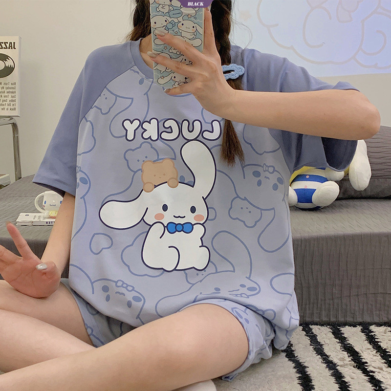 Bộ đồ ngủ Pochacco hoạt hình Sanrio mới mùa hè Bộ đồ ngủ nữ ngắn tay ngọt ngào và dễ thương [BL]