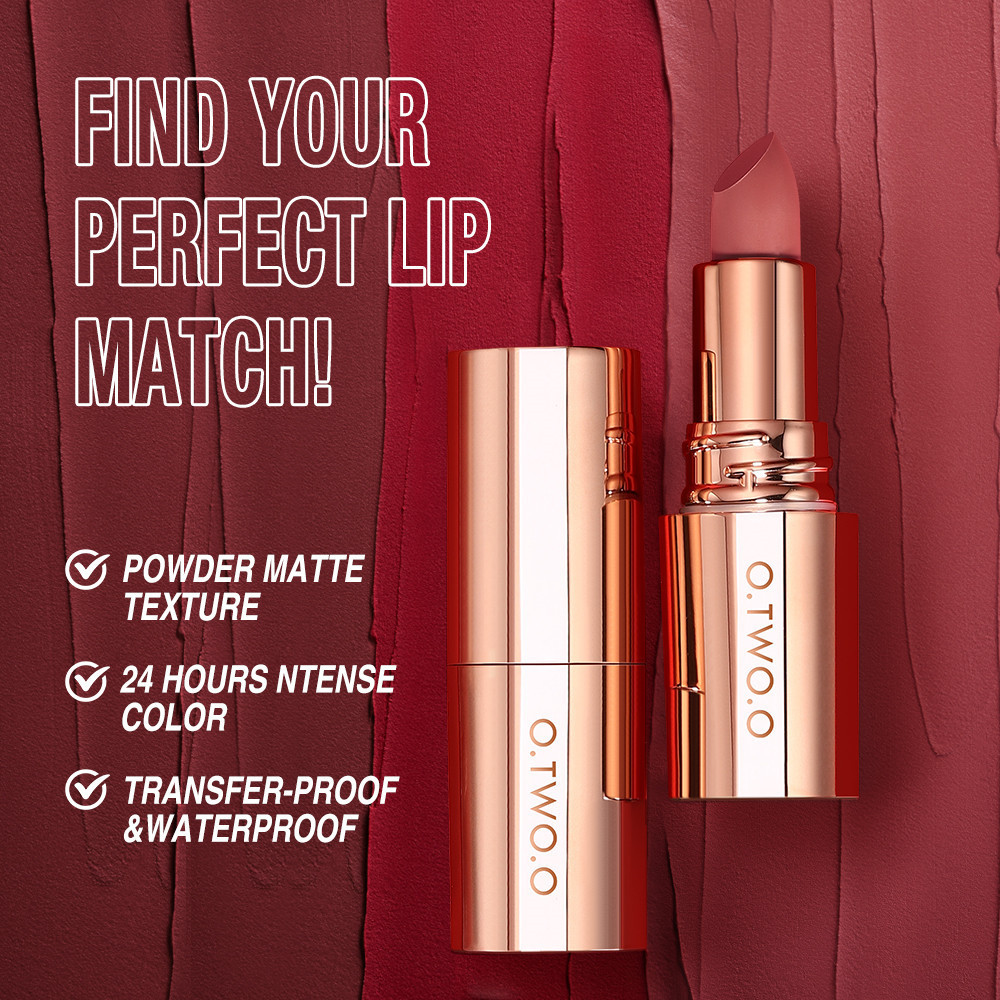 Ảnh O.TWO.O  Frosted Lipstick Parity Upper Lip Color Lock Beauty And Health Long Lasting Lipstick Light And Makeup-free Rich And Full Lipstick 24H Long-lasting Silky Soft *GLASS 2