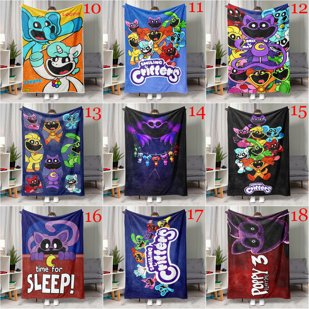 Catnap Poppy Playtime 3 Flannel Chăn Một Mặt In Flannel Chăn Điều Hòa Không Khí Chăn Món Quà Tốt Nhất Cho Người