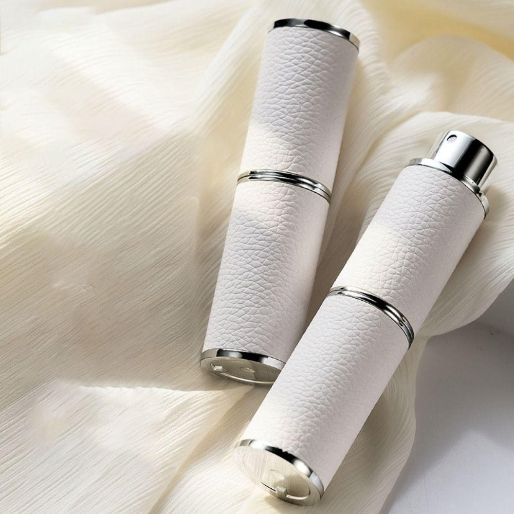 EBINLANDS 8 ml Nước Hoa Atomizer, Hộp Đựng Chất Lỏng Mini Có Thể Đổ Lại, Di Động Cao Cấp Da Lót Kính Xoay Loại Bấm Chai Xịt Rỗng Du Lịch