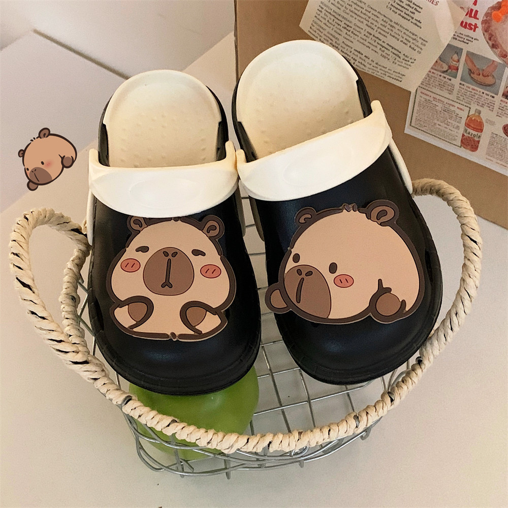 Xixitiao Dép Dép Dễ Thương Capybara Capybara Hoạt Hình Mới Mặc Bên Ngoài Đế Mềm