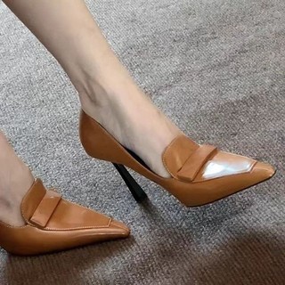 Giày cao gót mũi nhọn 34-42 cho phụ nữ, kích thước lớn, miệng sâu