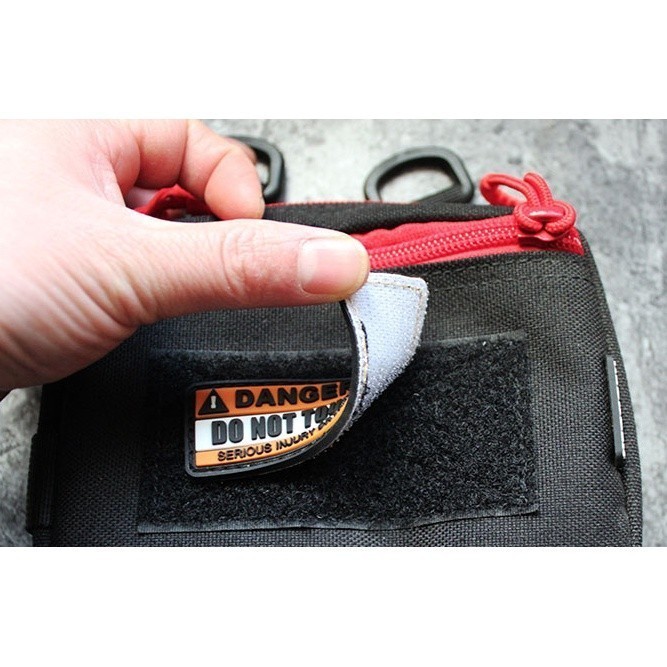 Patch_miếng dán velcro PVC cảnh báo_warning_chiến thuật _tactical