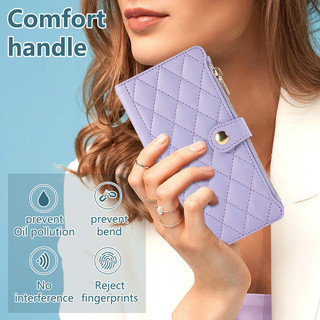 Vỏ Mới Flip Case VIVO V40 Lite V30 V30e V29 Pro V25 V25e Y19S Y17S Y36 Y35 Y22 Y22s 5G Ví Dây Kéo Nổi Sang Trọng Da Chống Vỡ Vỏ Điện Thoại Có Dây Đeo Nữ Cô Gái
