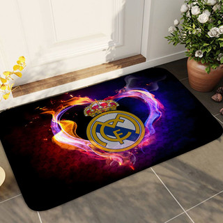 Thảm chùi chân in một mặt Real Madrid Quà tặng thiết thực cho bạn bè Phòng ngủ Văn phòng Trang trí nhà cửa Thảm trải sàn chống trượt (60x40CM)