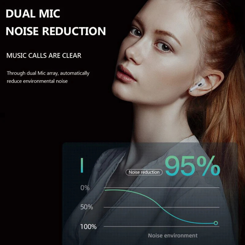 Tai nghe Bluetooth không dây nhét tai, mic tích hợp