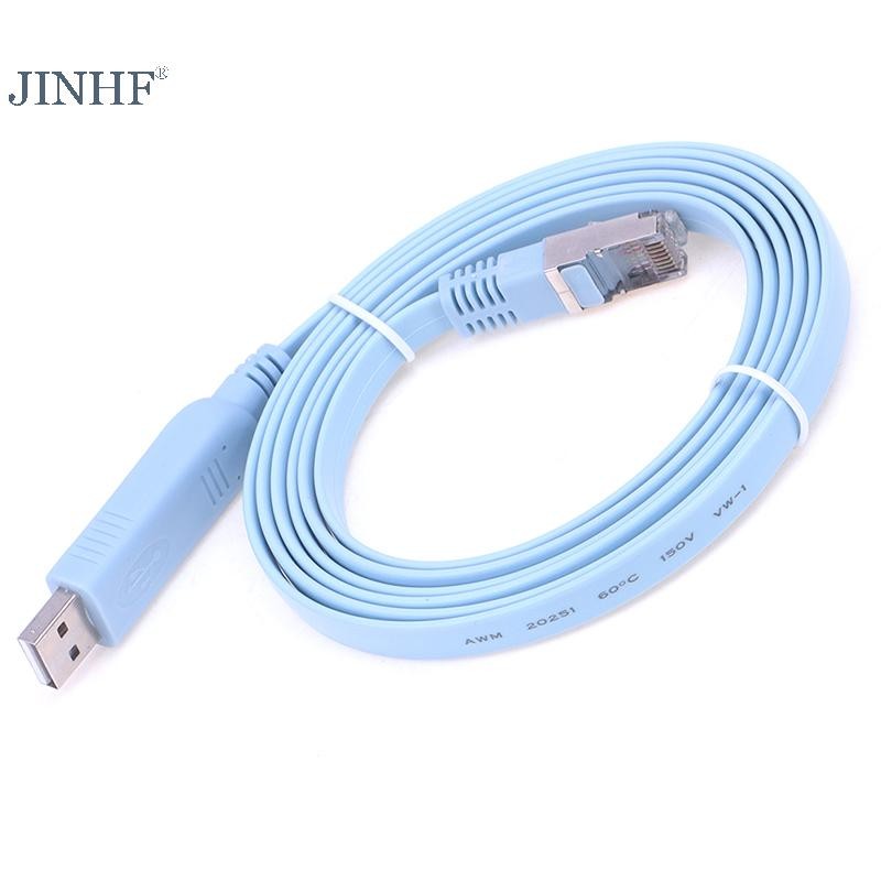 JINHF 1.8M USB Sang RJ45 USB Sang RS232 Serial Sang RJ45 CAT5 Console Adapter Dây Cáp Cho Bộ Định Tuyến Mới HOT