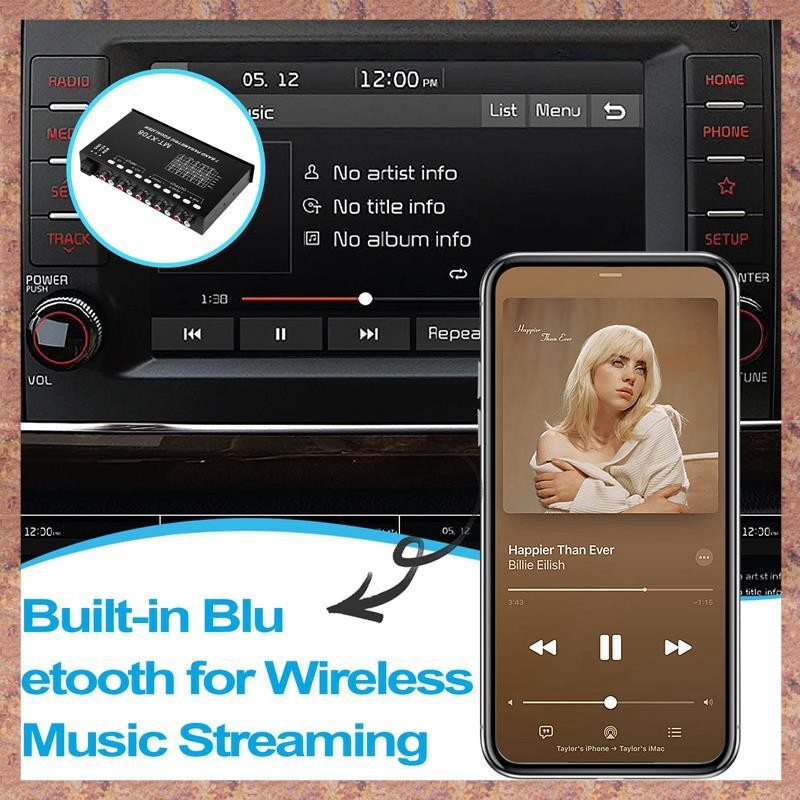 Bộ Khuếch Đại Âm Thanh Xe Hơi EQ Có Công Tắc Đầu Vào CD / AUX (R F C V)