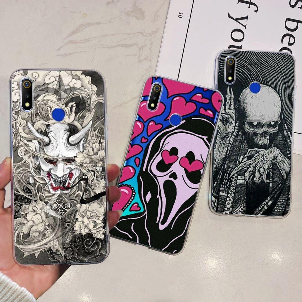 Vỏ Cho Realme 3 Ốp Lưng RMX1821 Chống Sốc Thời Trang Dễ Thương Ngộ nghĩnh Mát Họa Tiết Dành Cho Realme 3 Ốp Lưng Điện Thoại TPU Trong Suốt