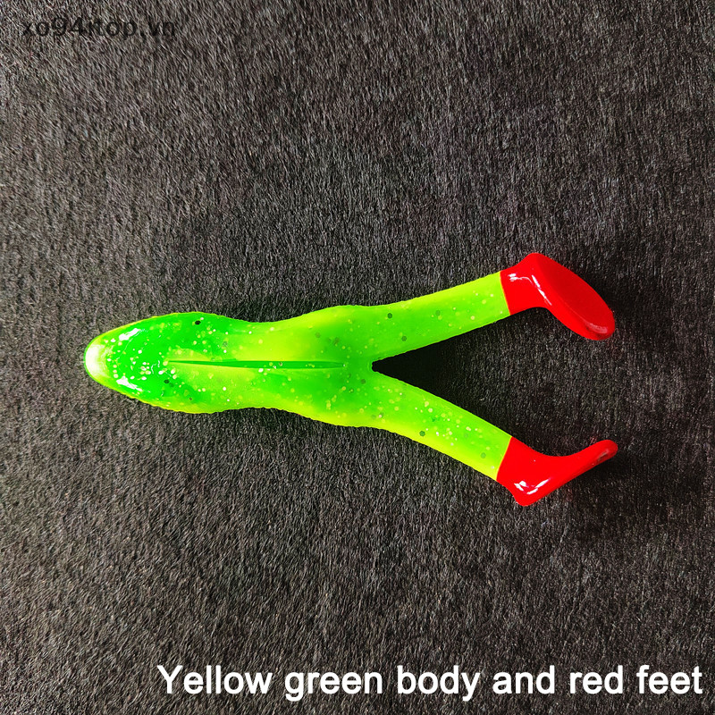 Xoitop 4 Floag Kick Frog Road Runner Lure Floag Thunder Frog Bionic Mềm Mồi Mồi Câu Cá T-Tai Chống VN