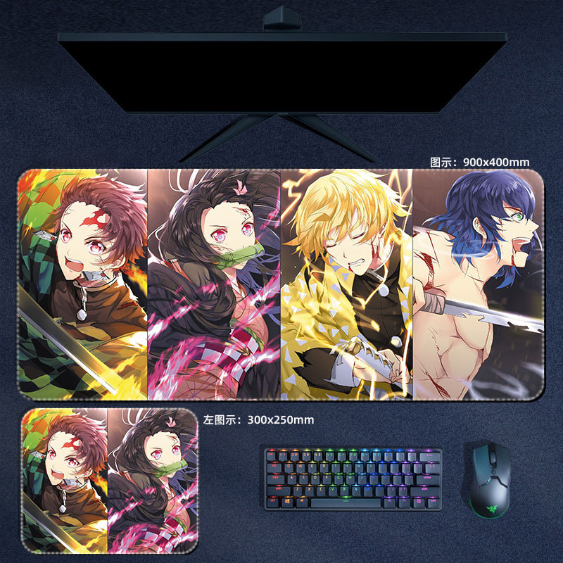 Anime Demon Slayer Miếng Lót Chuột Xxl Kyoujurou Giyuu Nezuko Tanjirou Hashira Mousepads Máy Tính Đệm Manga Phụ Kiện Thảm Để Bàn