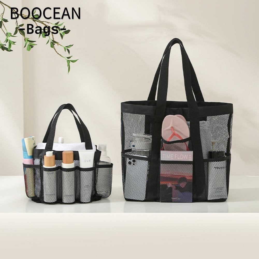 BOOCEAN Túi Rửa Lưới, Túi Rửa Lưới Dung Tích Lớn Đựng Mỹ Phẩm, Bán Chạy Di Động Thoáng Khí Có Thể Gập Lại Túi Đeo Vai Cắm Trại