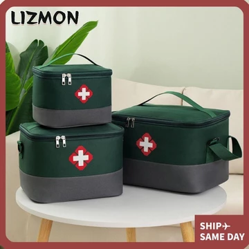 Bộ dụng cụ khẩn cấp y tế LIZMON, Túi bảo quản thuốc di động, Bộ dụng cụ sơ cứu nhiều lỗ dung tích lớn đa chức năng Du lịch ngoài trời