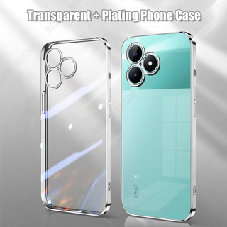 Ốp Điện Thoại Cho Realme C67 C60 C53 C51 NFC / Realme Note 50 Viền Mạ Sang Trọng Trong Suốt Vỏ Silicon Mềm Chống Sốc Trong Suốt