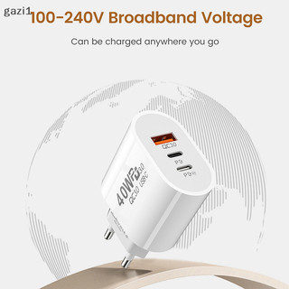 [gazi1] Bộ sạc USB C 40W Bộ sạc điện thoại di động 3 cổng Loại C Bộ sạc nguồn PD cho QC3.0 Boutique