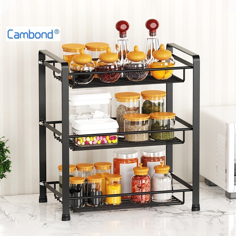 Cambond 2/3 Tầng Giá Đựng Gia Vị Nhà Bếp Giá Gia Vị Giá Gia Vị Giá Đỡ Giá Nhà Bếp Sắp Xếp