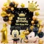 Bóng Bay Sinh Nhật Tuổi Chuột Mickey Mouse – Set Trang Trí Sinh Nhật Bé Có Rèm & Không Rèm | Tiến Bóng Bay