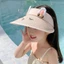 JKDESIGN Mũ chống nắng trẻ em, Mũ che nắng ống hút có thể điều chỉnh, Mũ chống nắng chống nắng thời trang chống nắng du lịch