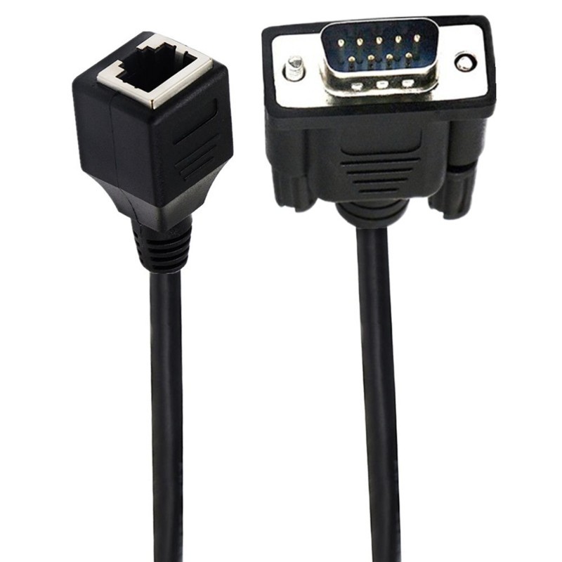 Pealike RJ45 sang RS232 DB9 9Pin Cổng Nam sang RJ45 Nữ CAT5 Ethernets Consoles Ethernets