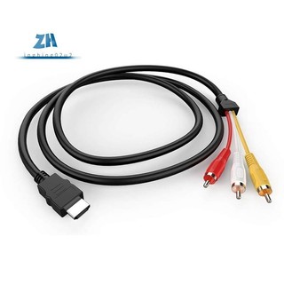 1 Đầu Nối Adapter 5Ft / HDMI Tương Thích Nam Sang 3-RCA Video Âm Thanh AV Cáp Cho TV HDTV