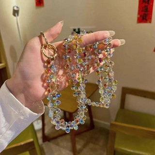 Dây đeo điện thoại lưng chéo nữ pha lê kim cương, dây dài điều chỉnh, đeo tay chống thất lạc