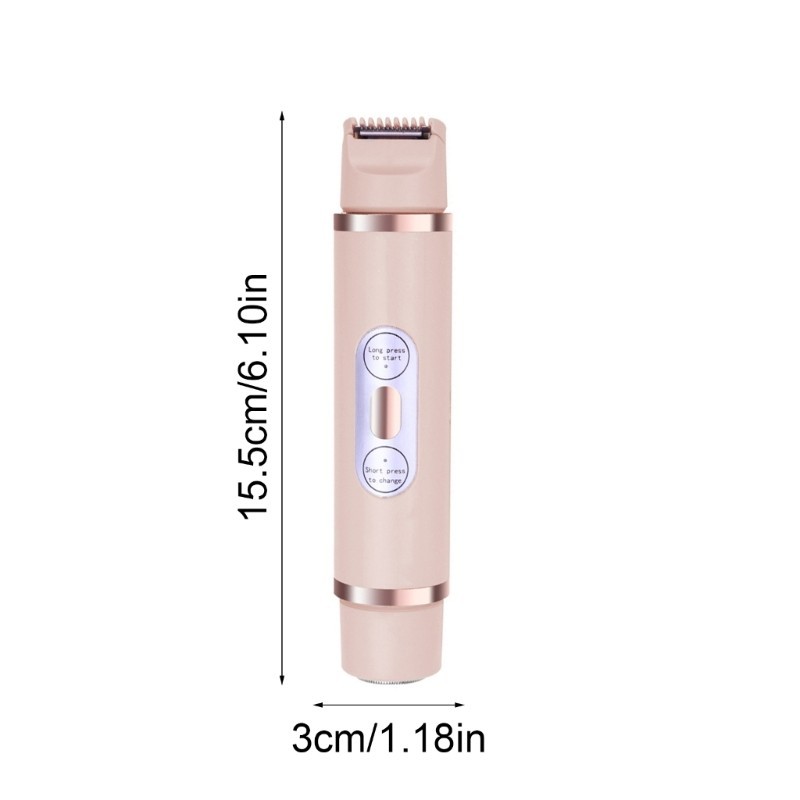 Bang Bikini Tông Đơ Máy Cạo Râu Cho Nữ 2 Trong 1 Ướt Khô Điện Cơ Thể Tông Đơ Cắt Tóc Mặt Tẩy Lông Bikini Cạo Râu Quà Tặng