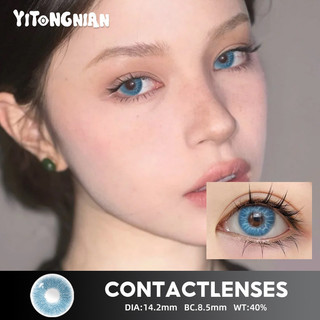 Yitongnian Ống kính tiếp xúc màu mềm 14,2-14,5mm Trang trí thời trang Mỹ phẩm mắt đầy màu sắc Mắt làm đẹp