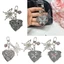 Treeling Phong Cách Bướm Trái Tim Móc Khóa Kim Loại Chắc Chắn Bướm Trái Tim Móc Khóa Túi Treo Phụ Kiện Để Mang Theo Hàng Ngày