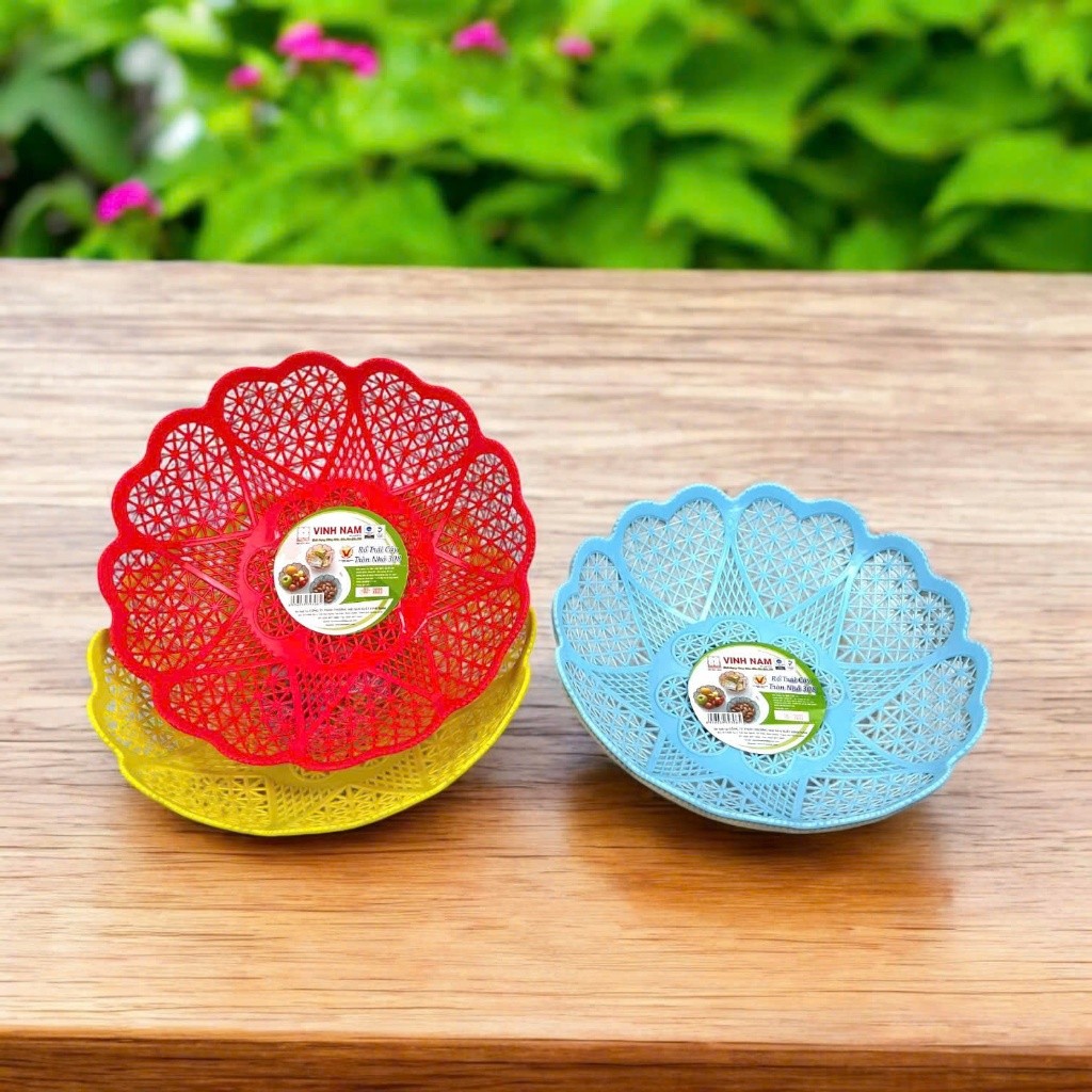 Rổ Trái Cây Tròn Nhỏ Vinh Nam Plastic Dùng Đựng Thực Phẩm Trái Cây An Toàn Tiện Lợi Size 36 Mã 308