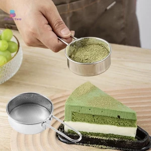 < Beartwo > Máy lắc bột lưới mịn bằng thép không gỉ Máy lắc bột cho sô cô la Matcha Dụng cụ làm bánh đẹp