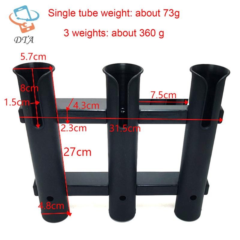 [Dta] 3 Ống Liên Kết Nhựa Cần Câu Giá Đỡ Ổ Cắm Cho Thuyền Hộp Câu Du Thuyền VN