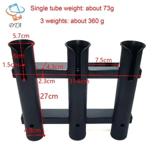 3 Ống Liên Kết Nhựa Cần Câu Giá Đỡ Ổ Cắm Cho Thuyền Hộp Câu Du Thuyền VN