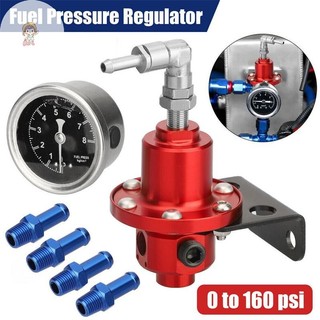 Twe Bộ Điều Chỉnh Áp Suất Nhiên Liệu Có Thể Điều Chỉnh Phụ Kiện Xe Tái Trang Bị Nhiên Liệu Siêu Tăng Áp Nhôm Đa Năng Với Bộ Đo VN