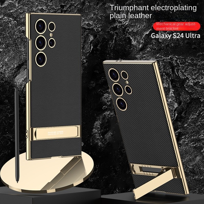 Bao Da Điện Thoại Màu Trơn Mạ Điện Chống Sốc Cho Samsung Galaxy S24 + Plus S24 Ultra
