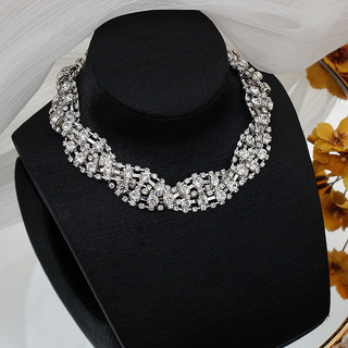 1 mảnh dây chuyền châu Âu và Mỹ phóng đại, dây chuyền móng vuốt đính kim cương và kim cương nước quấn quanh dây chuyền xương đòn, dây chuyền dành cho nữ, thời trang và lấp lánh
