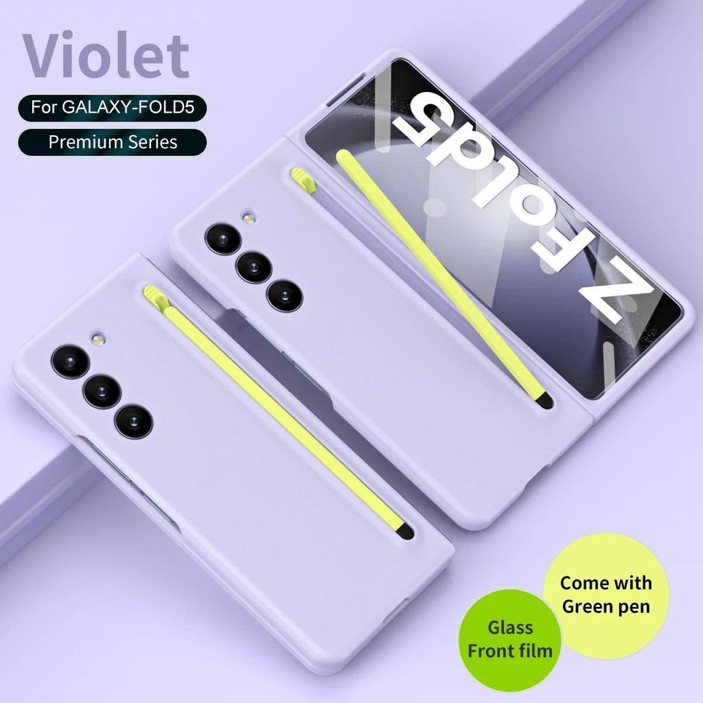 Có Bút Cảm Ứng Cho Samsung Galaxy Z Fold 7 6 5 4 3 Ốp Lưng Bản Lề Nhiều Màu Sắc Chất Lỏng Giáp Bảo Vệ Toàn Màn Hình Kính Phim Bao