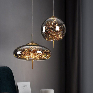Bắc Âu Hiện Đại Led Bầu Trời Đầy Sao Kính Bóng Đèn Chùm Phòng Ngủ Đầu Giường Đèn Country Bar Cafe Ăn Đèn Trang Trí