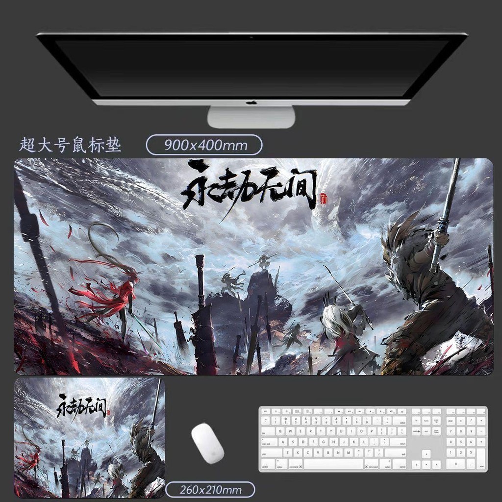 Miếng Lót Chuột Naraka: Bladepoint Extra-Large Bàn Phím Dày Thảm Bàn Chơi Game Máy Tính Thảm 90 * 40 / 80 * 30 / 60 * 30 / 26 * 21cm Quà Tặng Cho Game Thủ Trực Tuyến