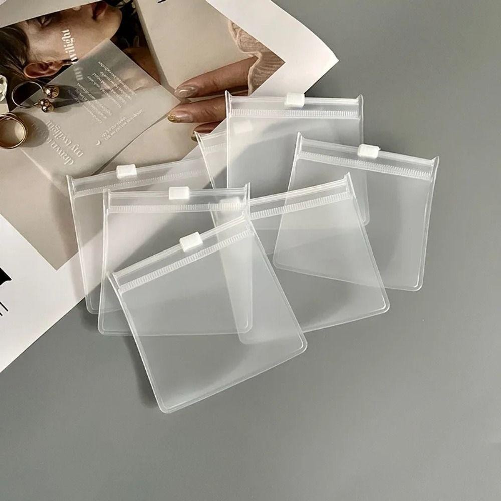HOBBYIN 5 Chiếc Túi Bao Bì Trang Sức, Túi Dây Kéo Mờ EVA Trong Suốt, Có Thể Tái Sử Dụng Chống Ẩm Chống Thấm Nước DIY Vòng Cổ Handmade Vòng Tay Sắp Xếp Lưu Trữ