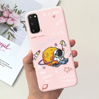 Dành Cho Samsung Galaxy S20 5G Ốp Lưng SM-G981B SM-G981F Vỏ Silicon Phi Hành Gia Dễ Thương Ốp Lưng Điện Thoại TPU Cho Samsung S20 5G Vỏ