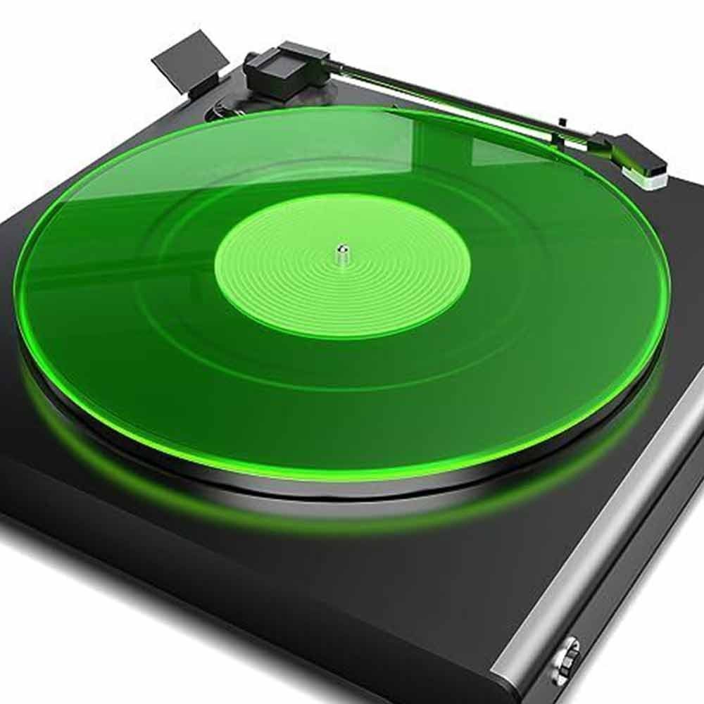 Black vinyl turntable pad acrylic record player turntable anti-static ...