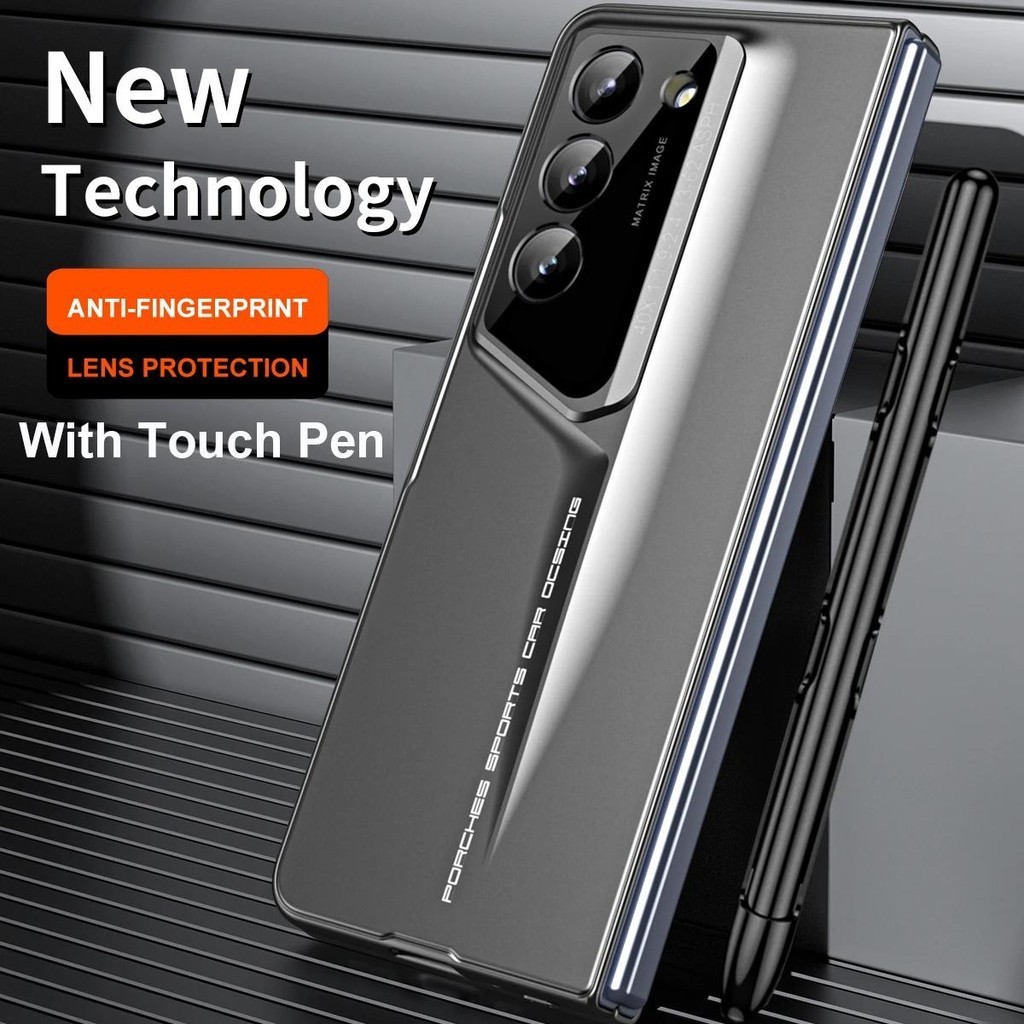 360 Bảo Vệ Toàn Diện Bản Lề Dành Cho Samsung Galaxy Z Fold 6 5 4 3 2 Có Bút Cảm Ứng Kính Cường Lực Phim Mờ Vỏ Điện Thoại